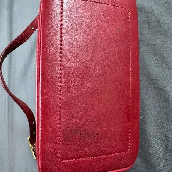 Coach Cherry Red Leather Shoulder Bag G0027 - Picture 6 of 8
